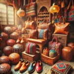 Traditional Natural Leather Craft in Morocco"